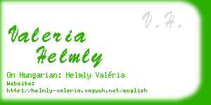 valeria helmly business card